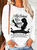 Women's My Husband Guardian Angel Regular Fit Casual Cotton-Blend Crew Neck Long Sleeve Shirt