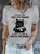 Women's Black Cat Even Duct Tape Can't Fix Stupid But It Can Muffle The Sound Casual Crew Neck T-Shirt