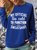 Women's My Official Too Cold To Function Funny Casual Letters Crew Neck Sweatshirt