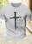 Men's Christian Cross Casual Crew Neck T-Shirt