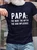 Men's PAPA The Man The Myth, Bad Influence, Best Papa Ever Text Letters Cotton Casual Crew Neck T-Shirt