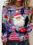 Pink Santa Claus Crew Neck Regular Fit Casual Long Sleeve Shirt