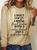 Women's I Don't Curse Casual Crew Neck Cotton-Blend Text Letters Long Sleeve Shirt