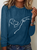 Dog Fist Bump Simple Crew Neck Long Sleeve Shirt