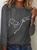 Dog Fist Bump Simple Crew Neck Long Sleeve Shirt