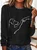 Dog Fist Bump Simple Crew Neck Long Sleeve Shirt