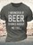 Men's Casual I wonder if beer thinks about me too Crew Neck T-Shirt