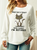 Women's Who Cares I'm Retired Funny Cat Crew Neck Casual Sweatshirt