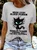 Women's funny grumpy cat Inside Every Older Person Is A Younger Person Letters Casual Crew Neck T-Shirt