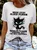 Women's funny grumpy cat Inside Every Older Person Is A Younger Person Letters Casual Crew Neck T-Shirt
