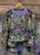 Violet Wildflower Embroidery Art Cozy Knit Sweater