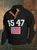 Men's Vintage Flag Print Button-Down Sweatshirt