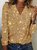 Casual V Neck Glitter Loose T-Shirt