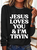 Jesus Loves You I'm Tryin Christian Casual Long Sleeve Shirt