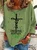 Christmas Begins With Christ Snowman Print Casual Sweatshirt