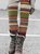 Multi colored striped sweater texture base pants