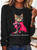 Breast Cancer Awareness Cat Casual Long Sleeve Shirt