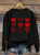 Womens Valentines Hearts , Valentine's Day Casual Sweatshirt