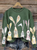 Women'S Watercolor Bunny Print Long Sleeve Sweatshirt