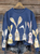 Women'S Watercolor Bunny Print Long Sleeve Sweatshirt