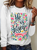 He Is Risen Easter Shirt, Floral Easter Tshirt, Jesus Easter Casual Long Sleeve Shirt