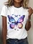 Iridescent Butterfly Cotton T-Shirt