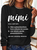 Mimi Definition Grandma Definition Casual Long Sleeve Shirt
