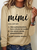 Mimi Definition Grandma Definition Casual Long Sleeve Shirt