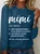 Mimi Definition Grandma Definition Casual Long Sleeve Shirt