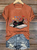Cat Book Casual Loose V Neck T-Shirt