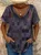 Women's retro ethnic patchwork print casual V-neck T-Shirt