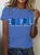 In April We Wear Blue Cotton T-Shirt