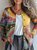 Loose Knitted Psychedelic Art Casual Cardigan