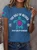 Women's Gulf Of Mexico Print Round Neck T-Shirt