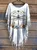 Women's Dragonfly Pattern Art Print Batwing Tassel Fringe Cape Shirt
