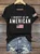Women's I Identify As An American Printed T-shirt