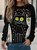Casual Cat Crew Neck Loose Sweatshirt