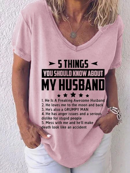 Five Things About My Husband T-shirt