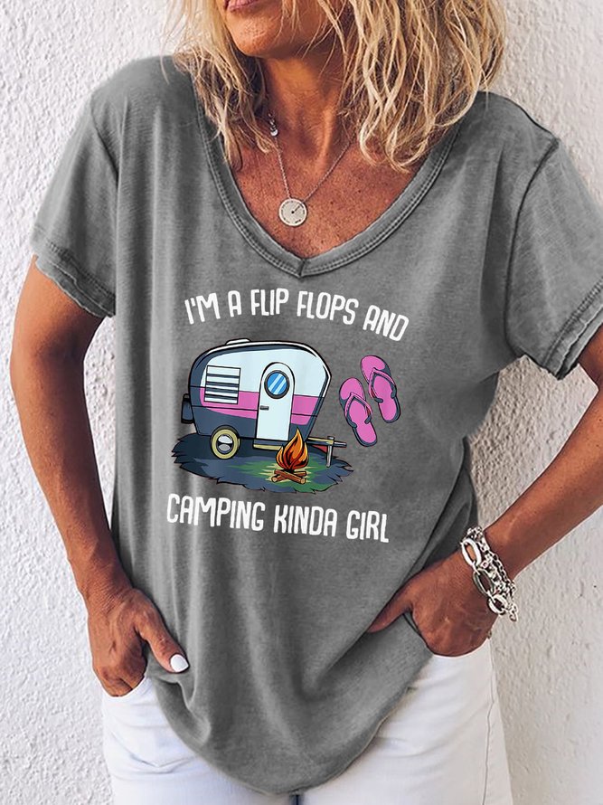 I'm A Flip Flops And Camping Kinda Girl T-shirt