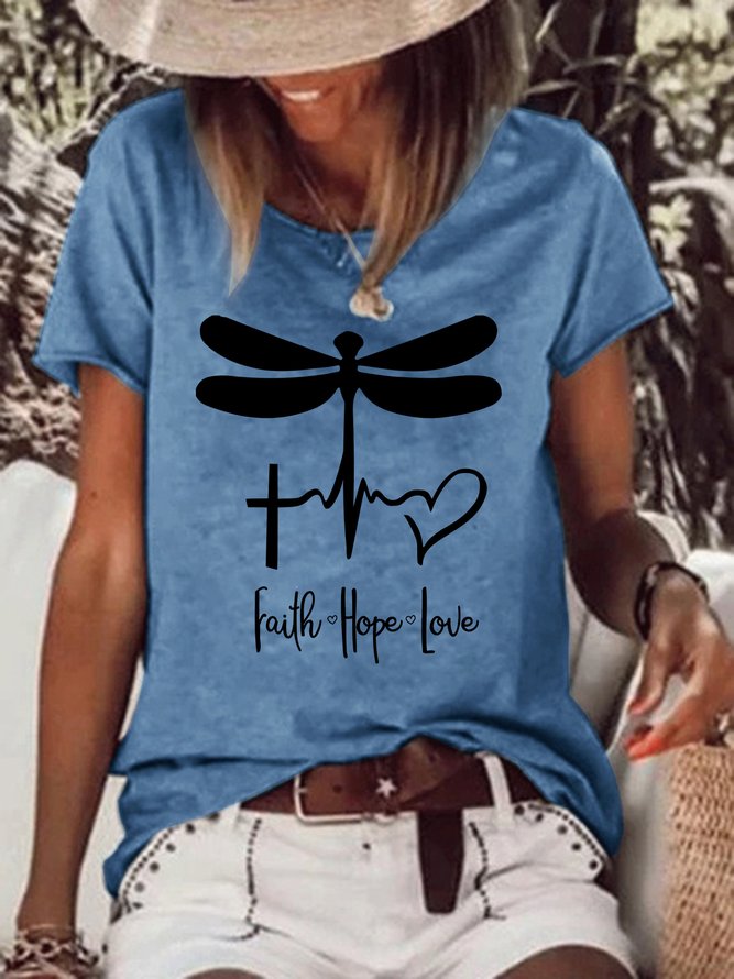 Dragonfly Faith Love Hope Women's T-shirt