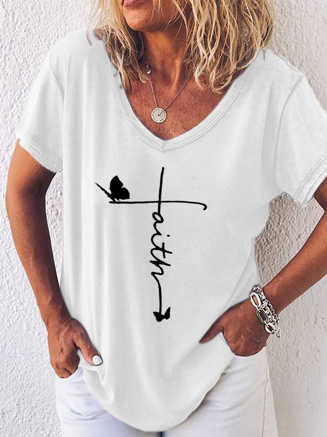 Butterfly Faith Women's Short Sleeve T-shirt