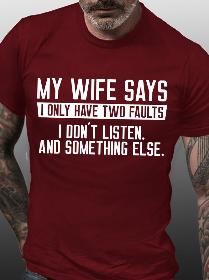 My Wife Says Men's Short Sleeve T-Shirt