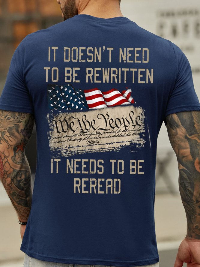 It Doesn't Need To Be Rewritten Men's Short Sleeve T-Shirt