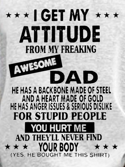 I Get My Attitude From Awesome Dad Casual Knit Tank