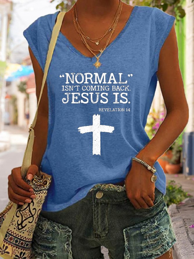 Normal Isn’t Coming Back Jesus Is Revelation 14 Tank Top