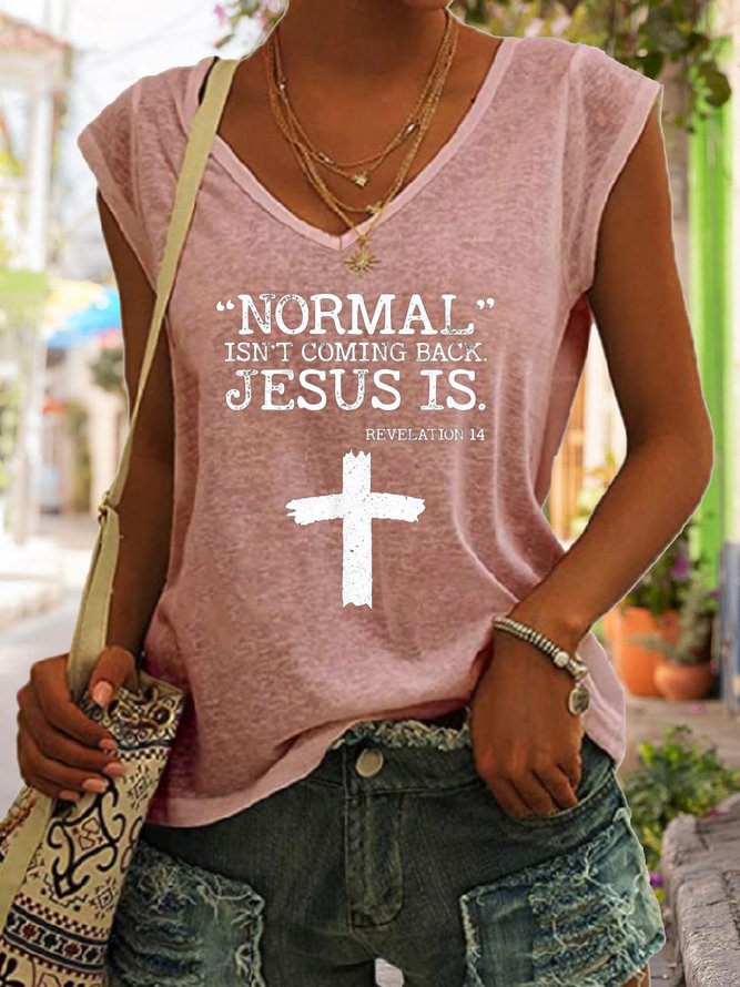 Normal Isn’t Coming Back Jesus Is Revelation 14 Tank Top