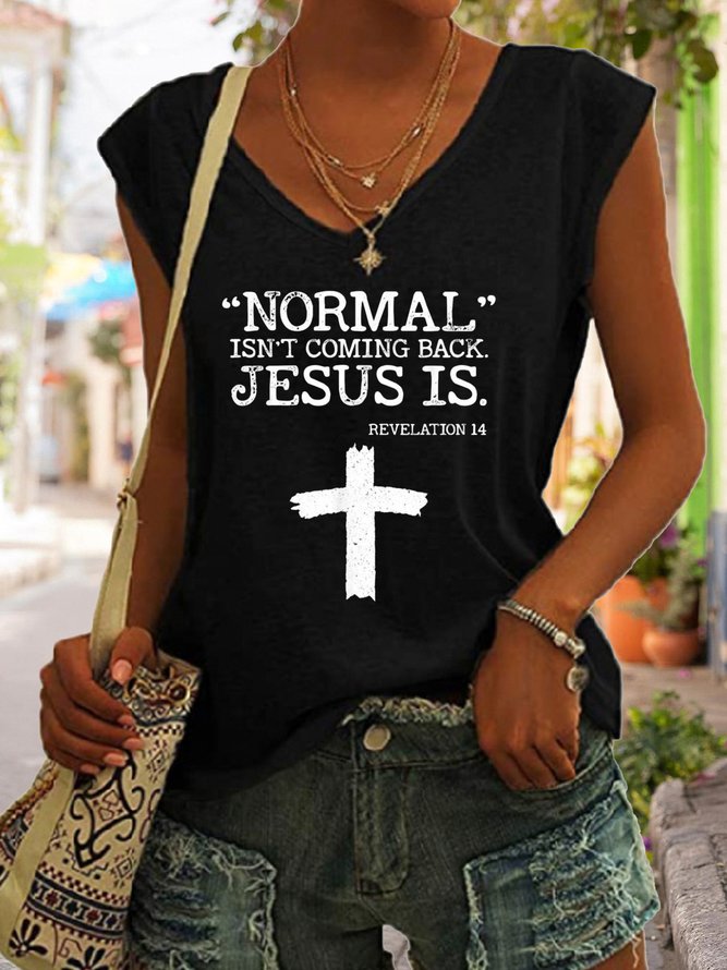 Normal Isn’t Coming Back Jesus Is Revelation 14 Tank Top