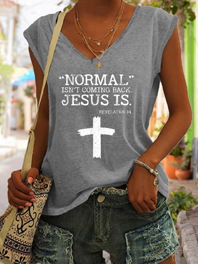 Normal Isn’t Coming Back Jesus Is Revelation 14 Tank Top