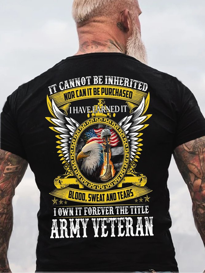 I OWN IT FOREVER THE TITLE ARMY VETERAN Casual Short Sleeve T-Shirt