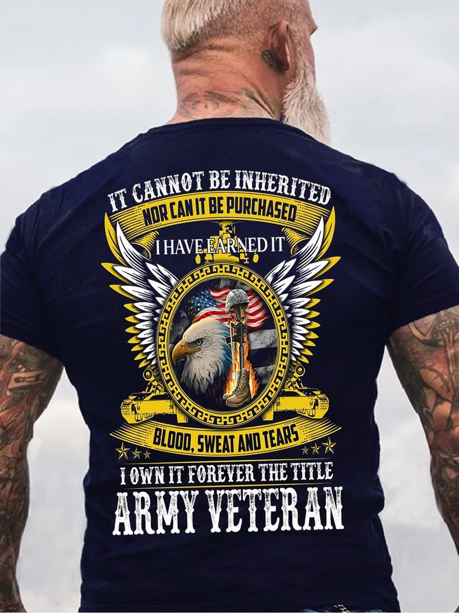 I OWN IT FOREVER THE TITLE ARMY VETERAN Casual Short Sleeve T-Shirt